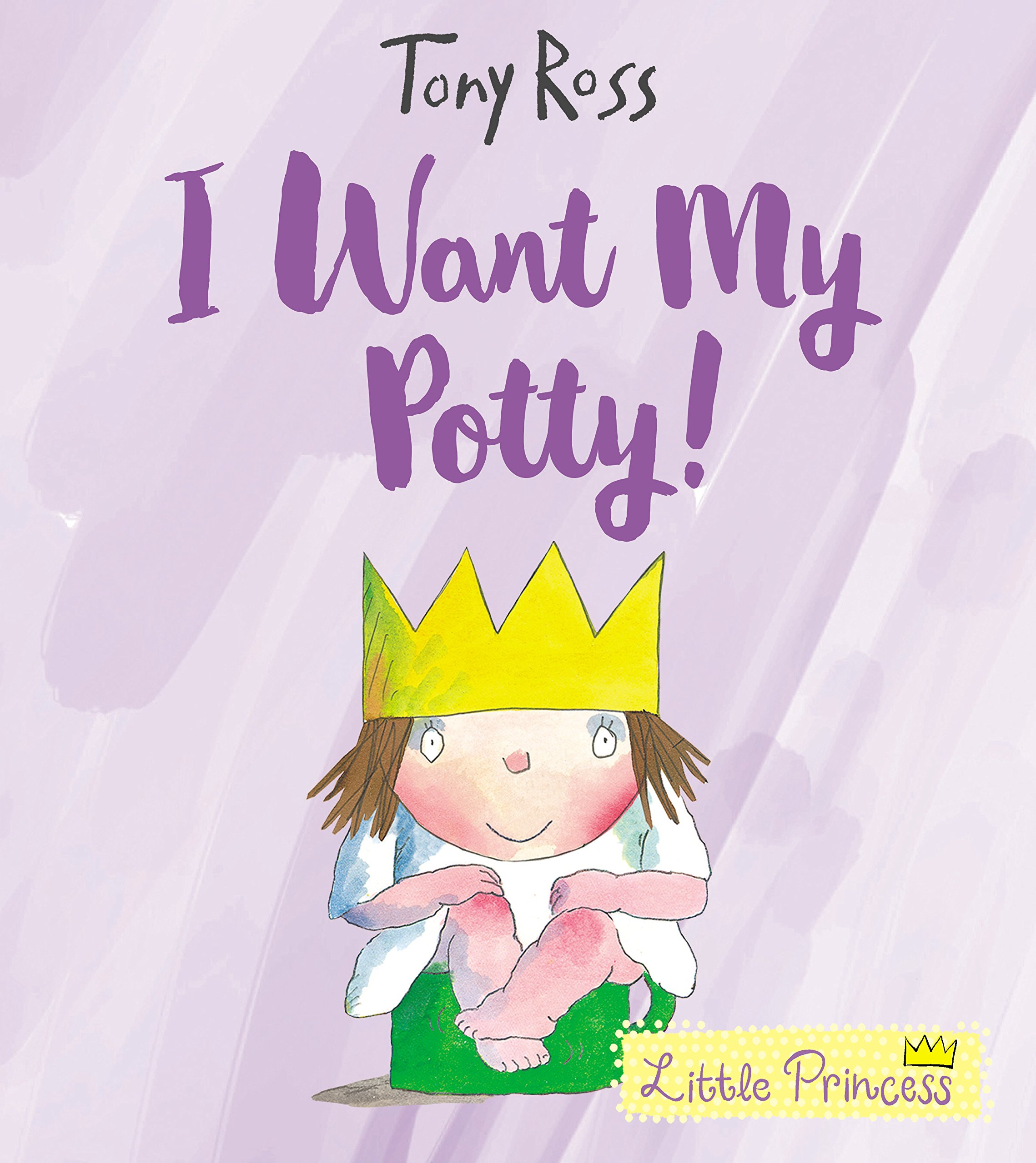 front cover of a potty training book titled 'i want my potty!'.