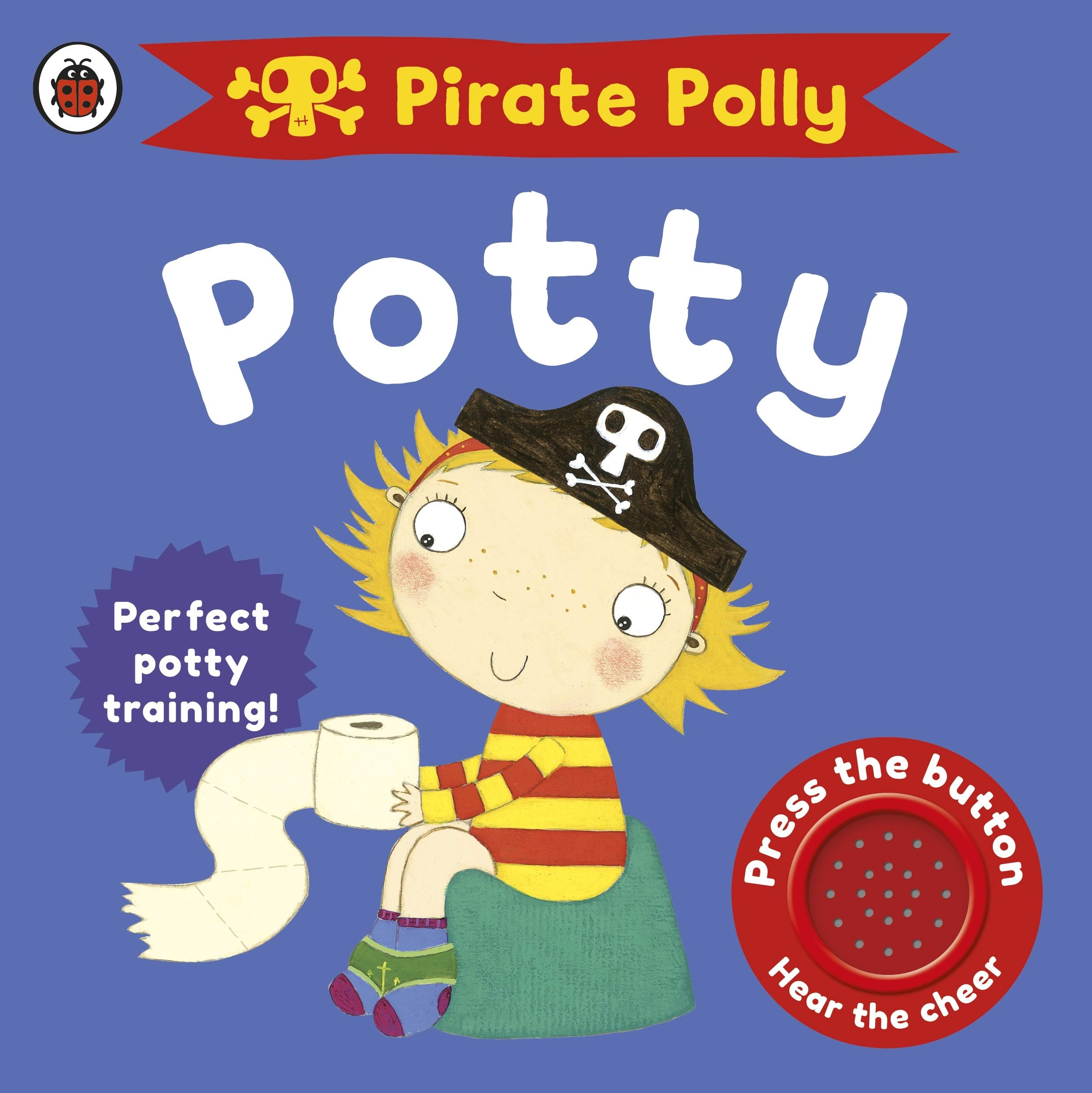 front cover of the potty training book 'pirate polly’s potty' for toddlers