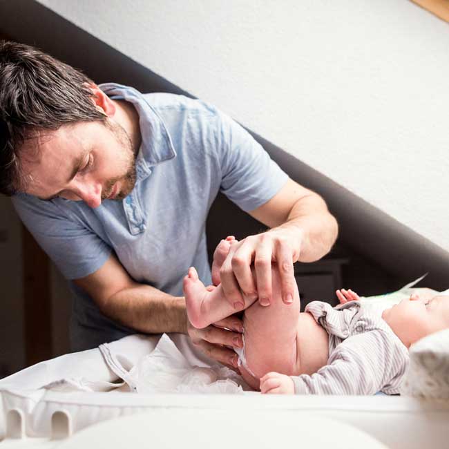 Baby's first hot sale diaper change