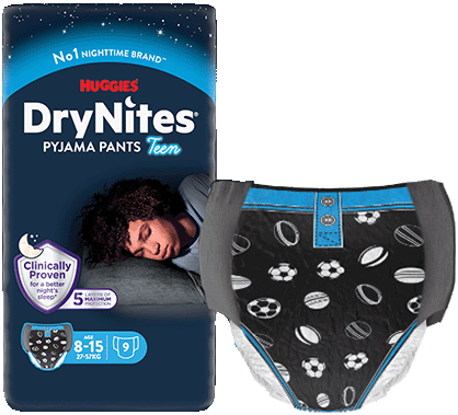 Huggies DryNites® Pyjama Pants Boy 8-15years 9 pack