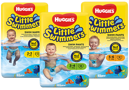 3 packs of huggies little swimmers swim pants
