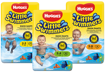 3 packs of huggies little swimmers to protect your baby during swimming pool activities